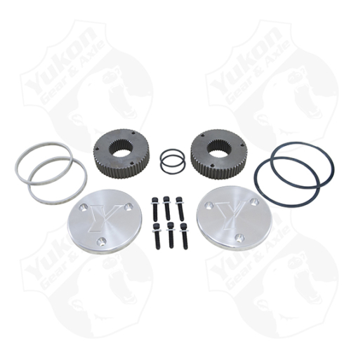 Yukon Hardcore Drive Flange Kit Dana 60 35-Spl Outer Stubs with Yukon Engraved Caps