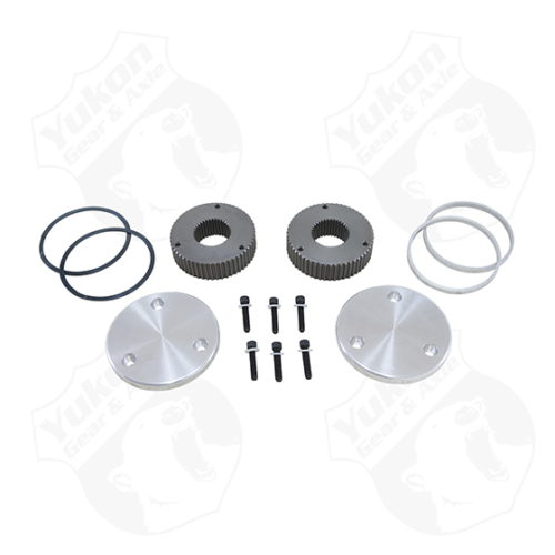 Yukon Hardcore Drive Flange Kit Dana 44 19-Spl Outer Stubs with Yukon Engraved Caps